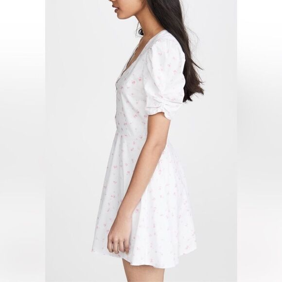 NWT LoveShackFancy Cora Mini Dress Pink Brimfield Floral Medium - Picture 8 of 16